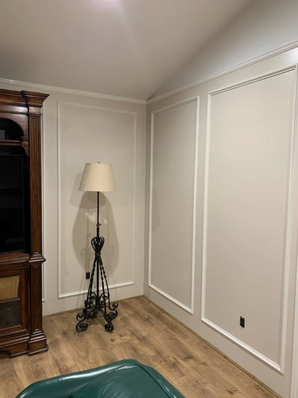 Decorative Ceiling — Ornate tile and crown molding by Jabes Painting